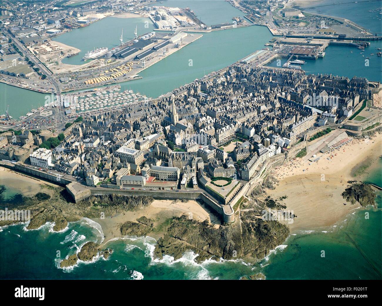 Aerial view of Saint Malo Brittany, France Stock Photo Alamy