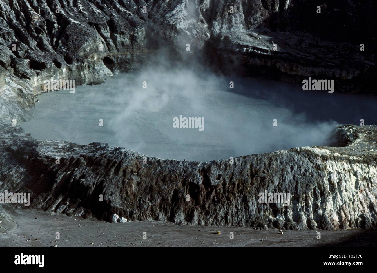 Crater of Irazu volcano, Costa Rica. Stock Photo