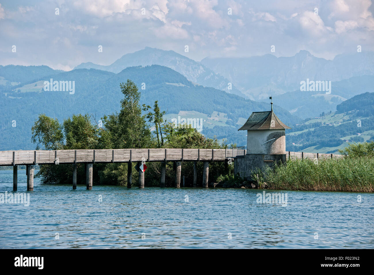 Rapperswil at the Lake Zurich. Stock Photo