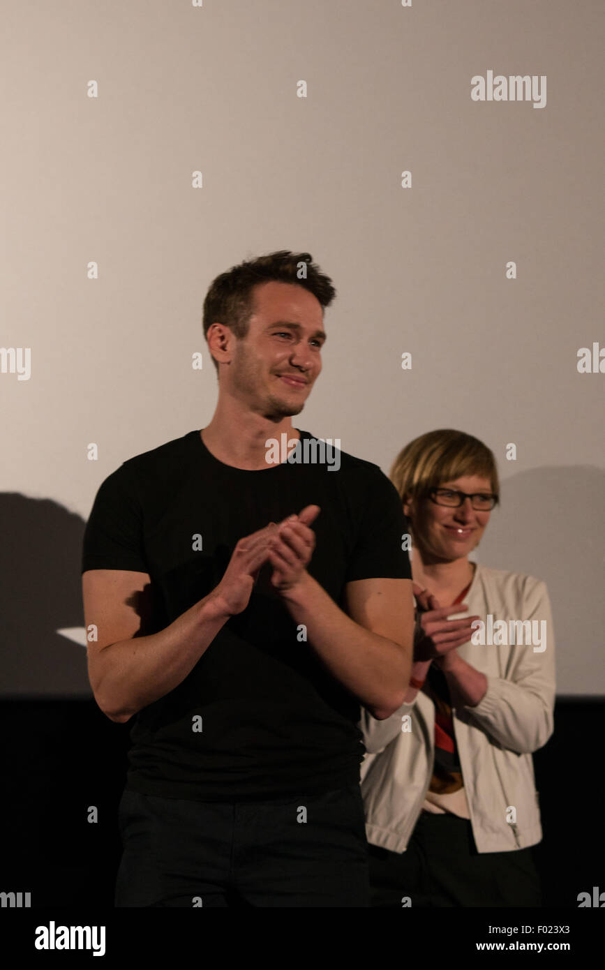 Talk with cast and crew after premiere of Florian Gottschicks independent film 'Nachthelle'  Featuring: Vladimir Burlakov Where: Berlin, Germany When: 04 Jun 2015 Stock Photo