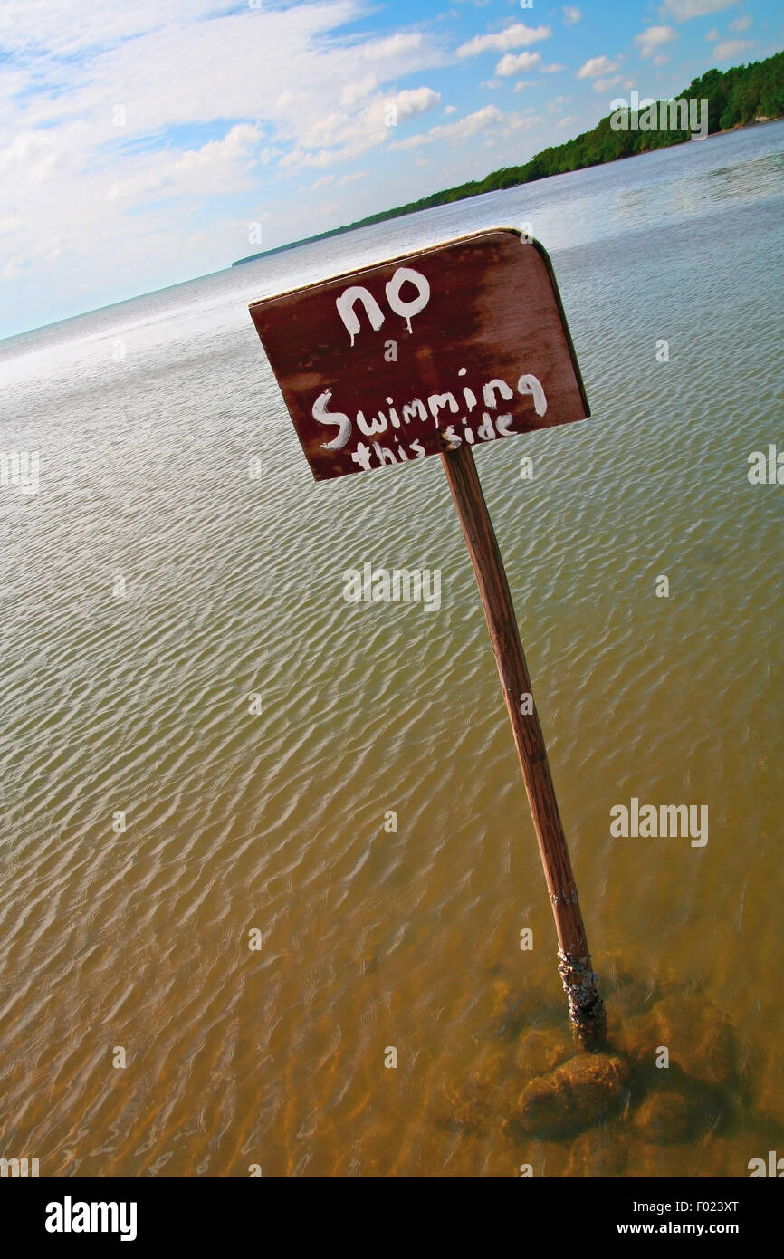 No Simming no swimming sign Stock Photo - Alamy
