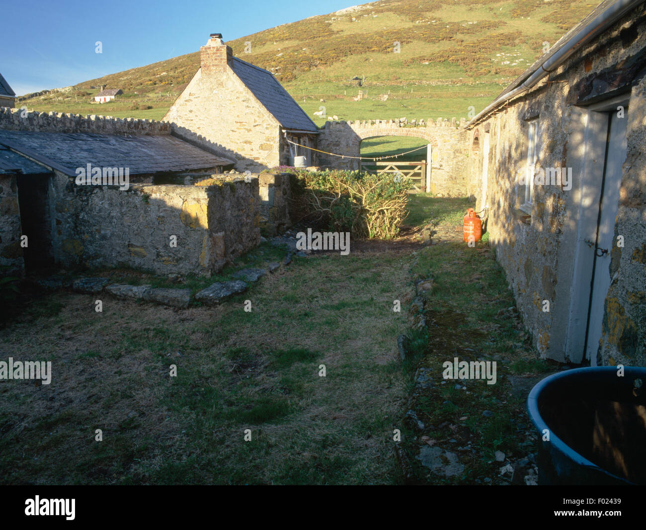 Stockyard & outbuildings of Carreg Fawr farmhouse one of the 'model