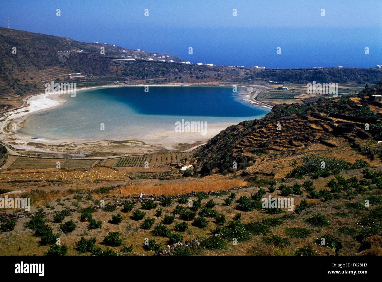 The Mirror of Venus, volcanic lake on the island of Pantelleria