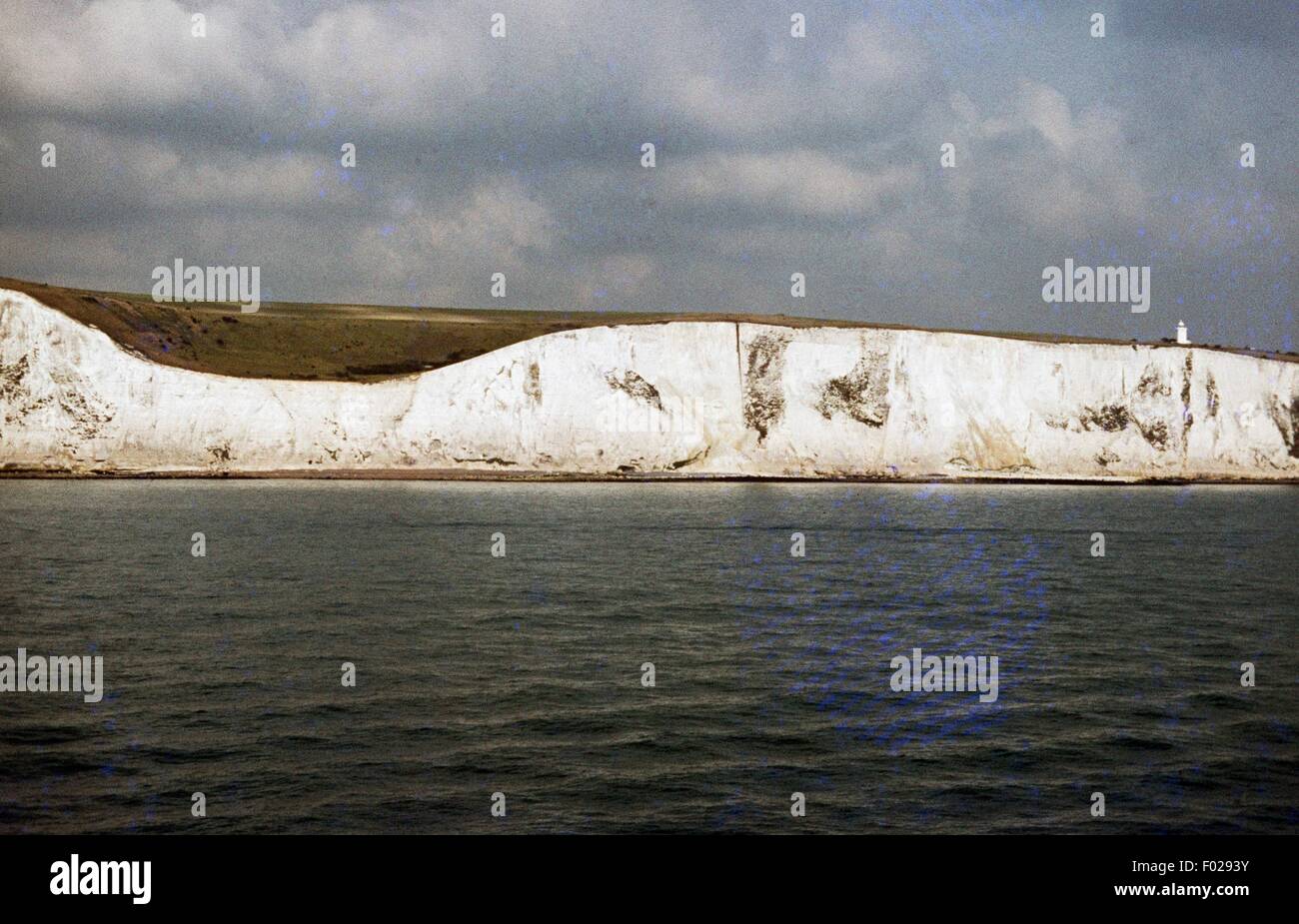 White chalk cliffs of Dover, Kent County, England, United Kingdom. Stock Photo