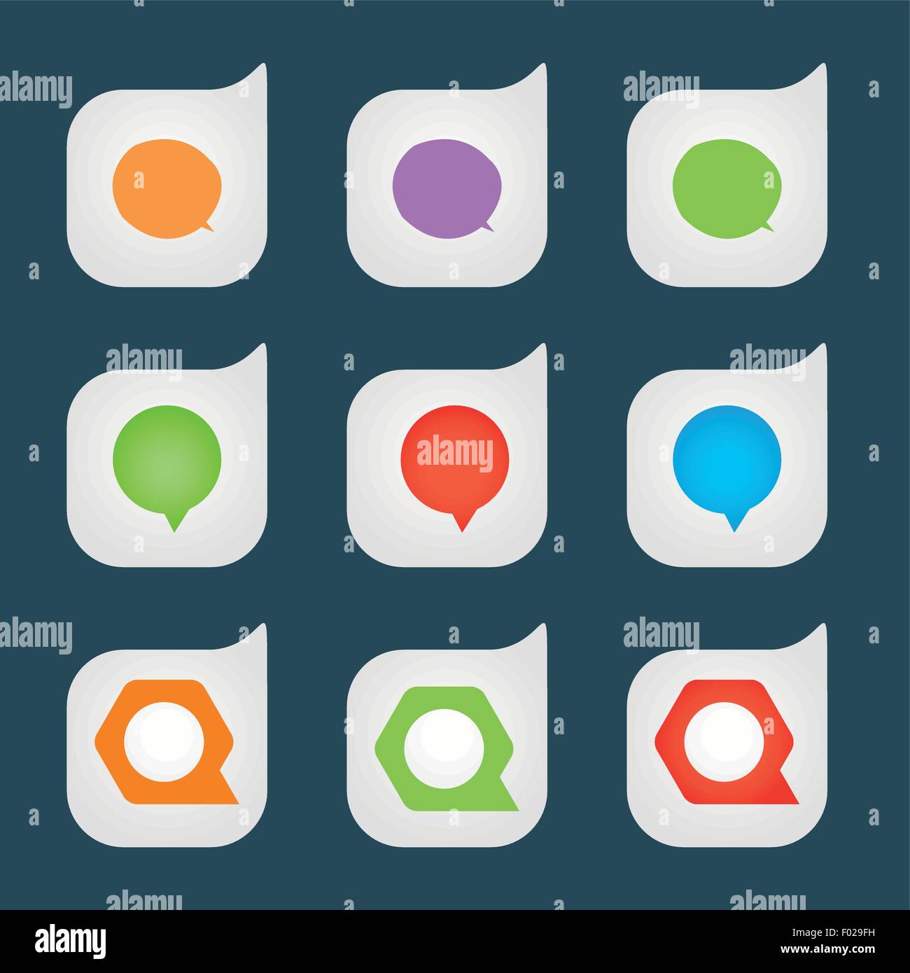 Set of vector colored speech bubbles eps Stock Vector Image & Art - Alamy