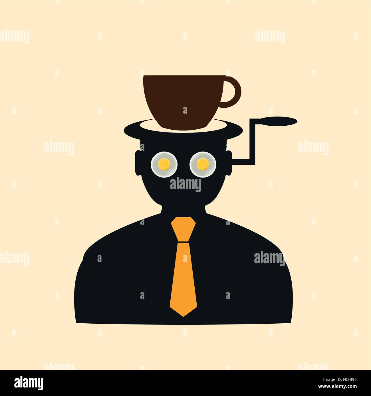 Man worker breakfast Stock Vector Images