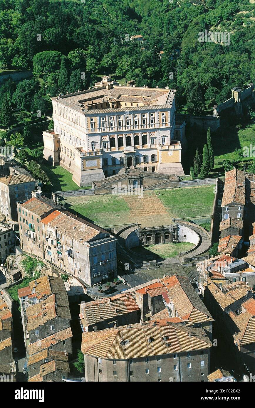 Aerial view of Palazzo Farnese at Caprarola  Province of Viterbo