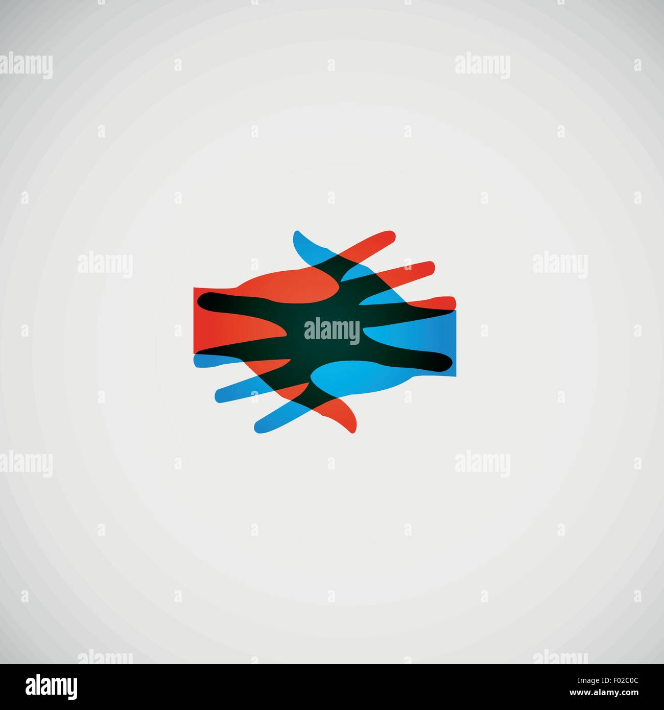 Color together hands up icon hi-res stock photography and images - Alamy