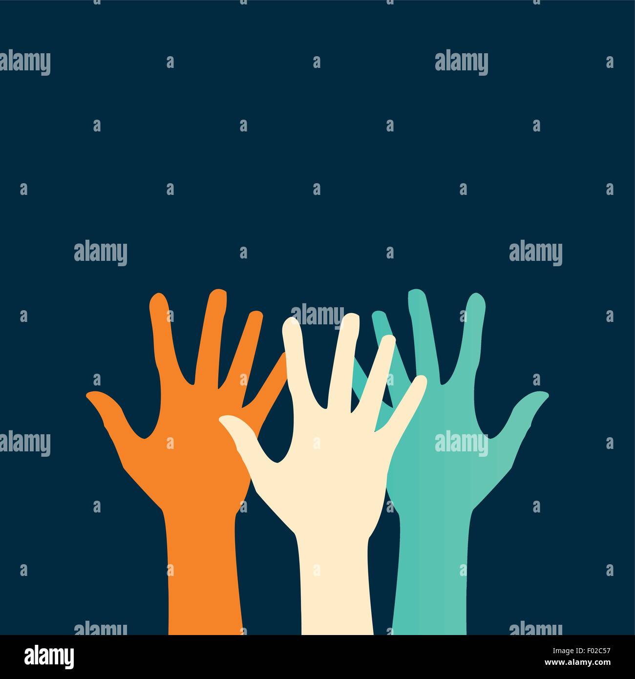 Vector flat icon hands. color abstraction eps Stock Vector Image & Art ...