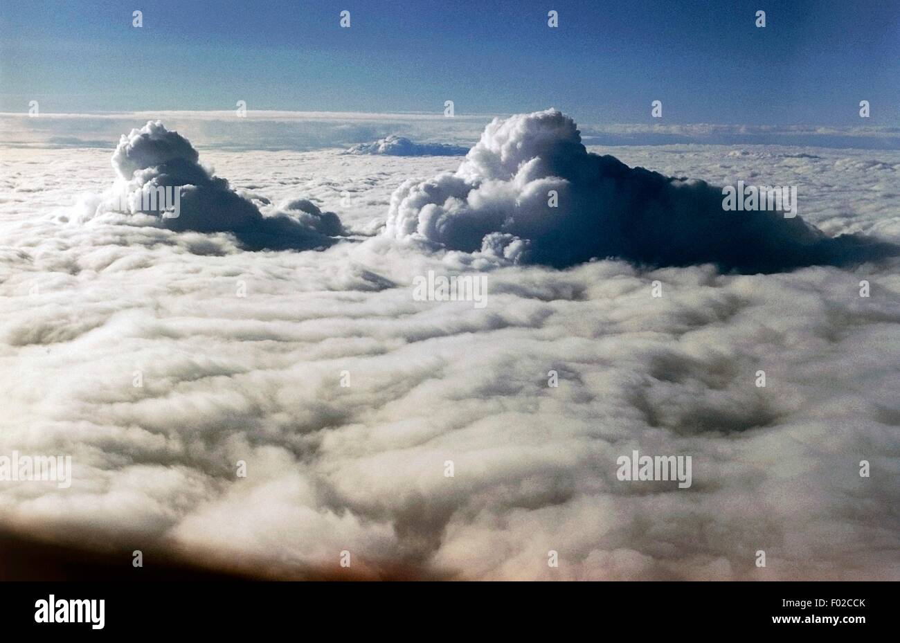 A thick blanket of clouds. Stock Photo