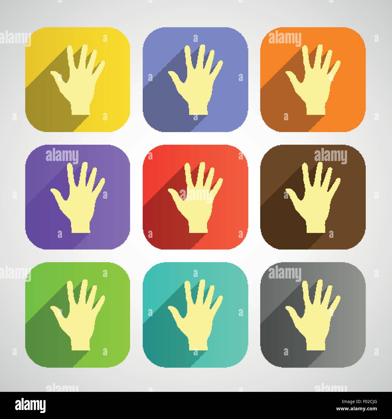 Set of vector flat icon hands eps Stock Vector Image & Art - Alamy