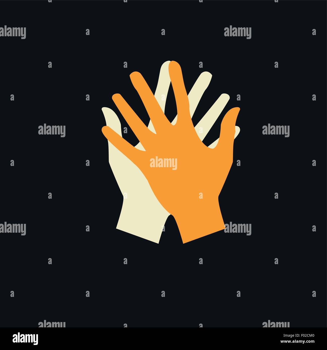 Vector flat icon hands. color abstraction eps Stock Vector Image & Art ...