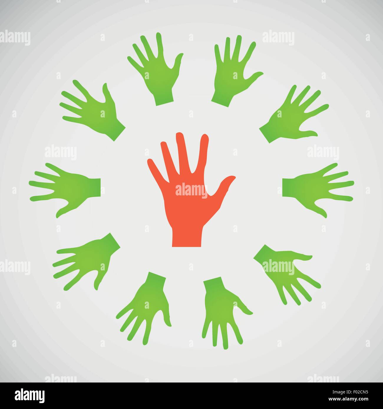 Vector flat icon hands. color abstraction eps Stock Vector Image & Art ...