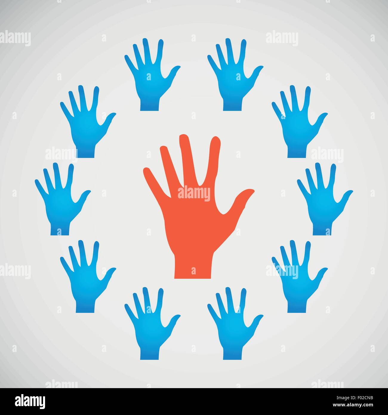 Vector flat icon hands. color abstraction eps Stock Vector Image & Art ...