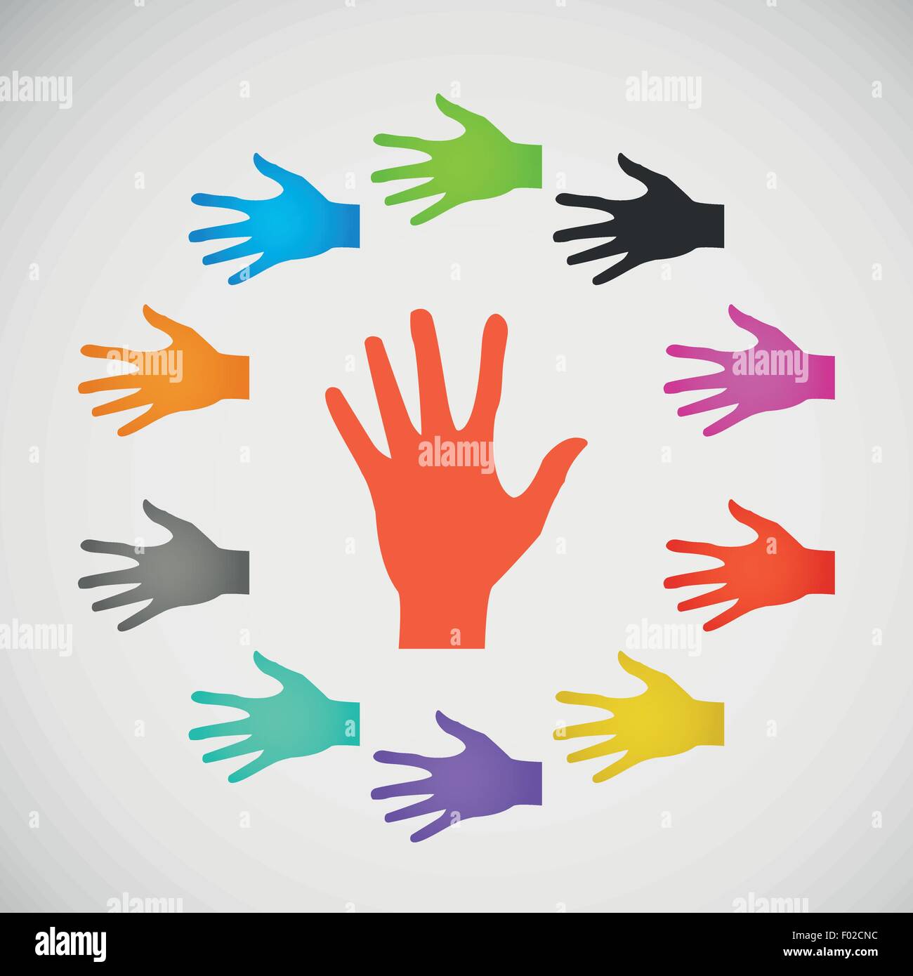 Vector flat icon hands. color abstraction eps Stock Vector Image & Art ...