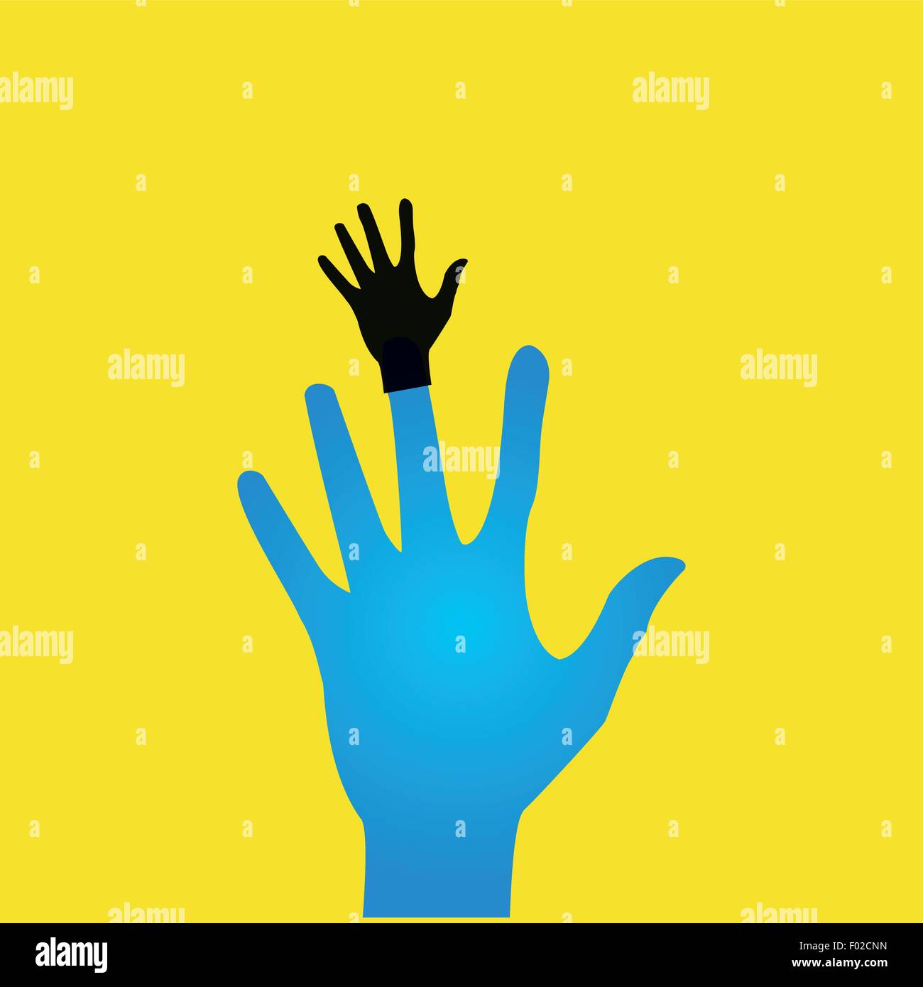 Vector flat icon hands. color abstraction eps Stock Vector Image & Art ...