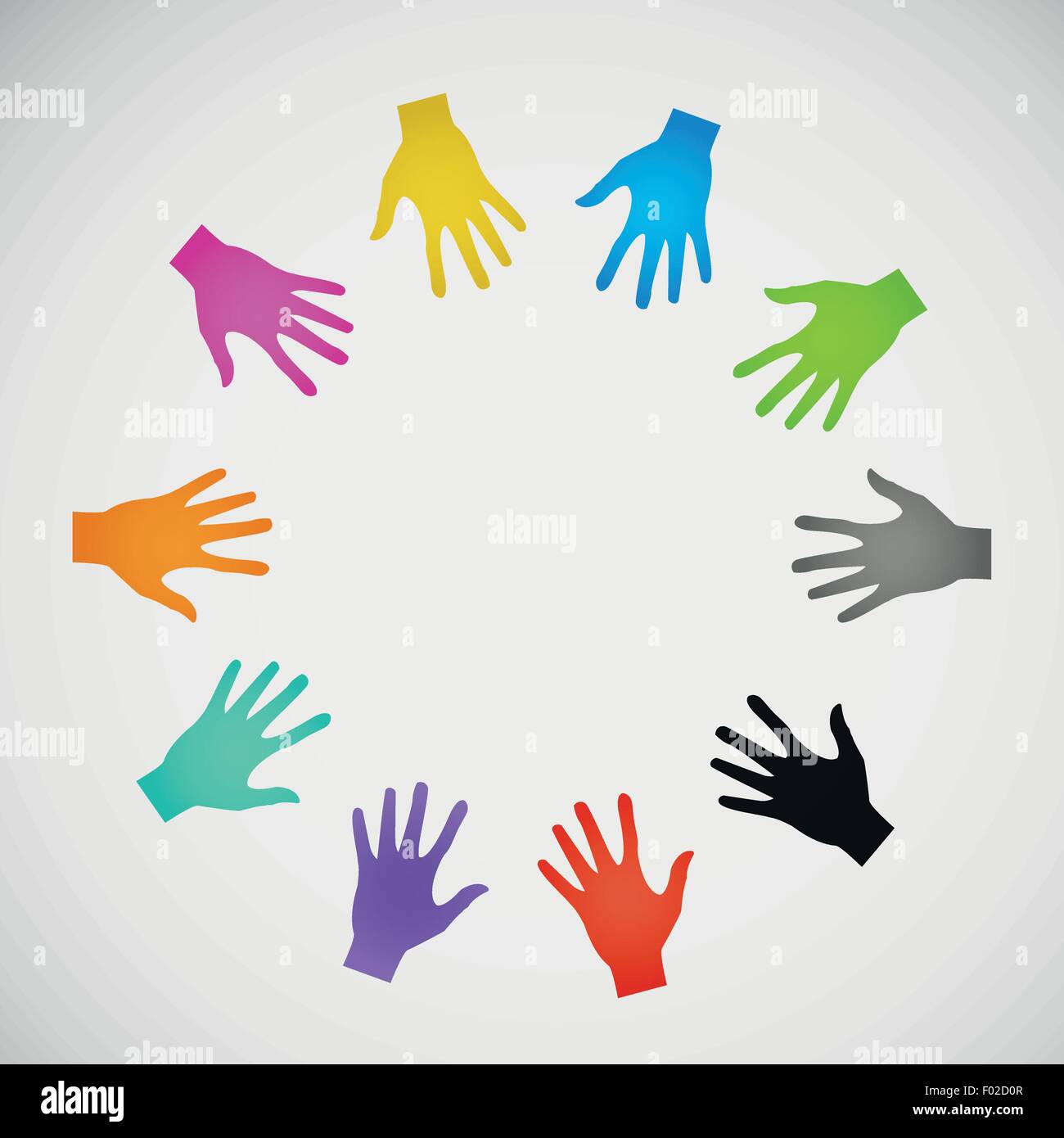 Vector flat icon hands. color abstraction eps Stock Vector Image & Art ...