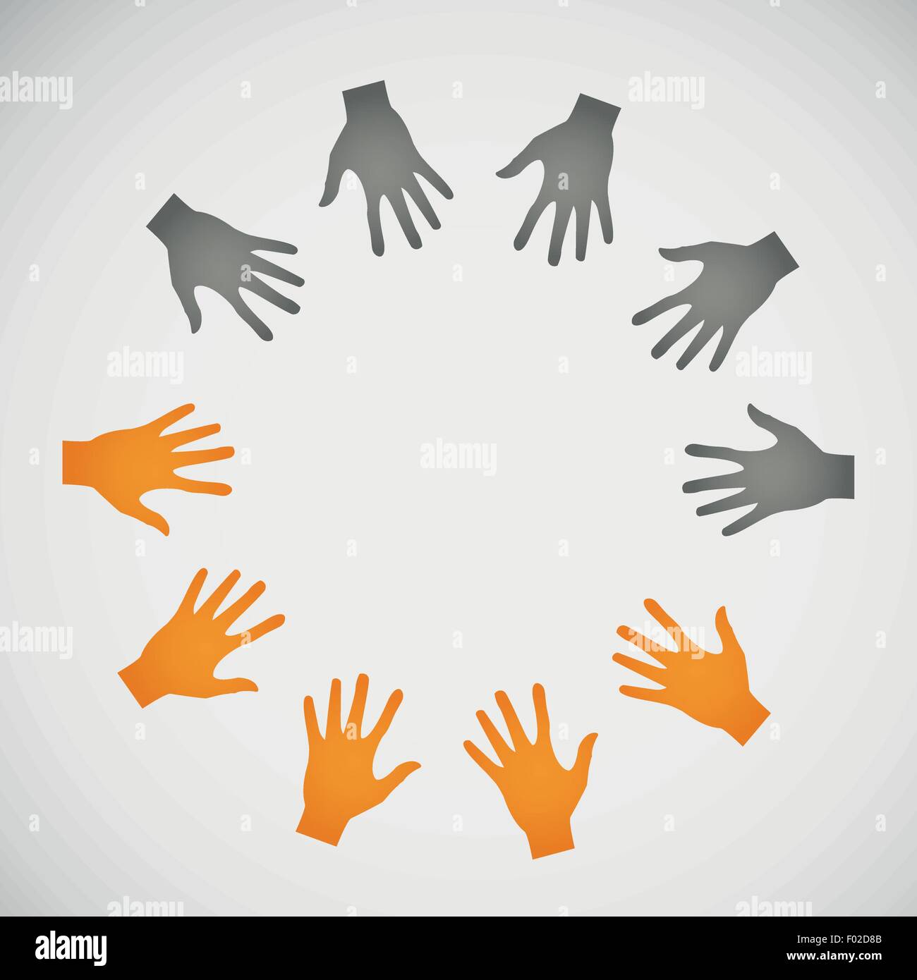 Vector flat icon hands. color abstraction eps Stock Vector Image & Art ...