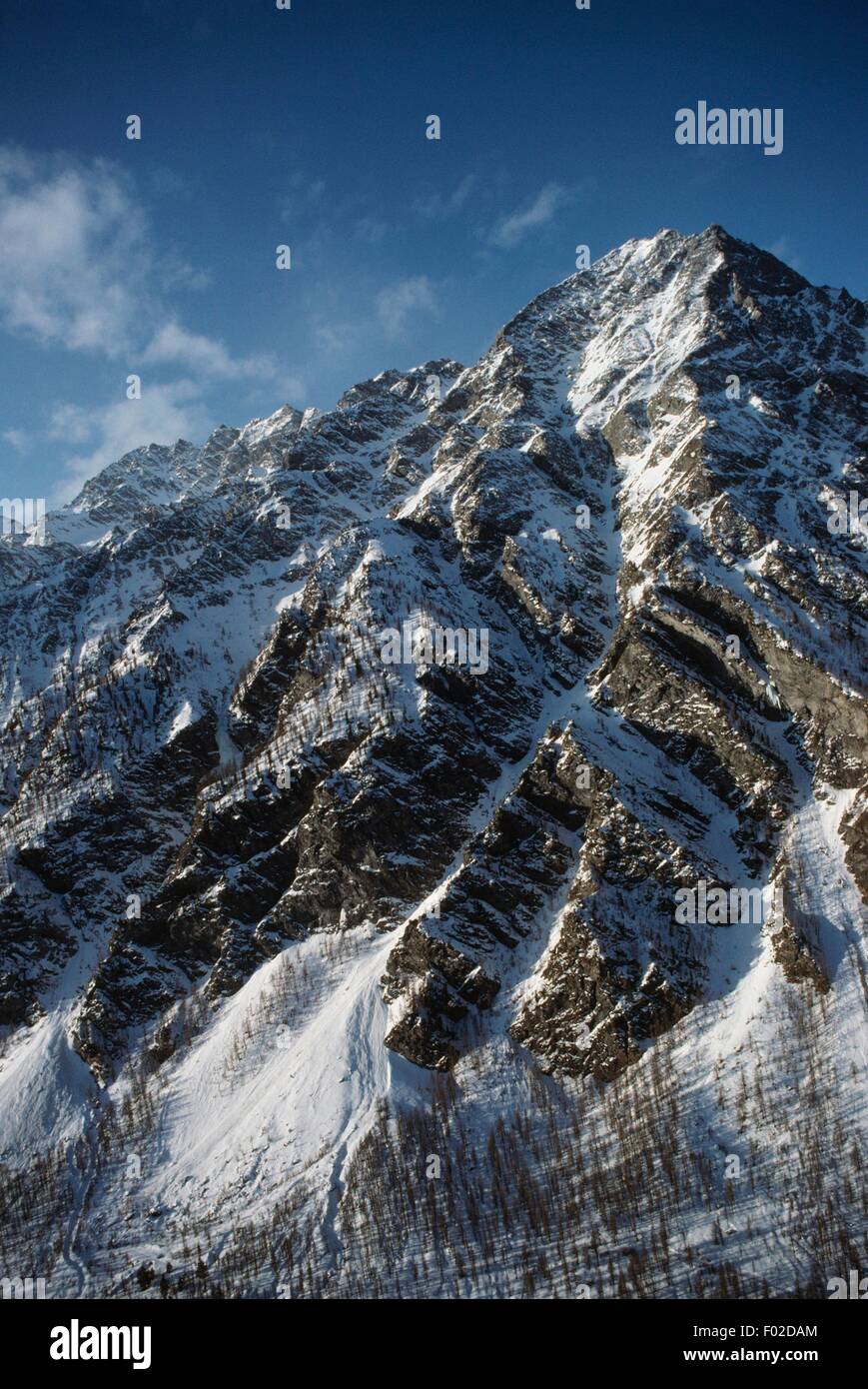 Roc del Boucher mountain (3285 m), Susa Valley, Piedmont, Italy. Stock Photo