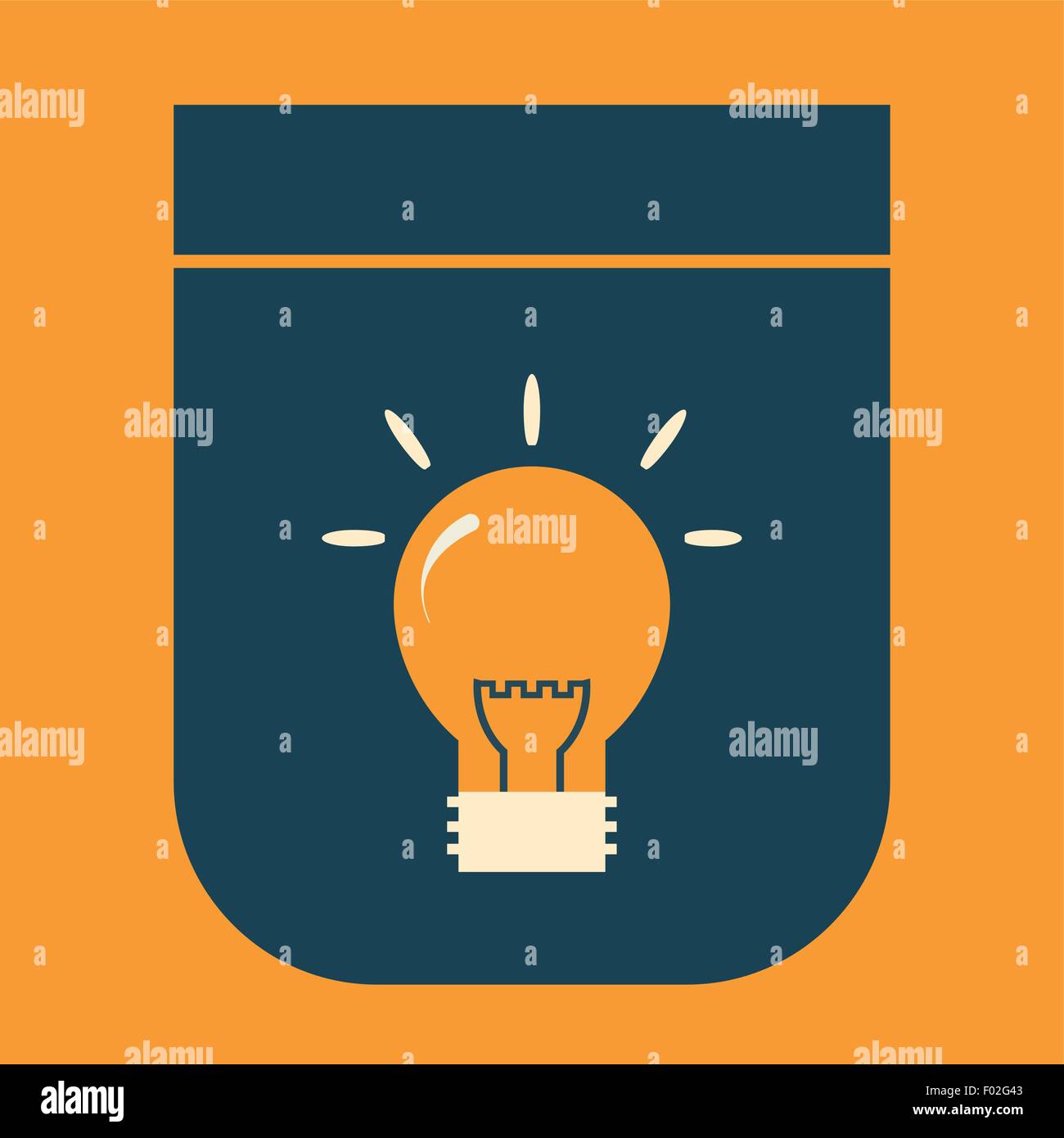 Icon glowing light bulb on a simple shield Stock Vector Image & Art - Alamy