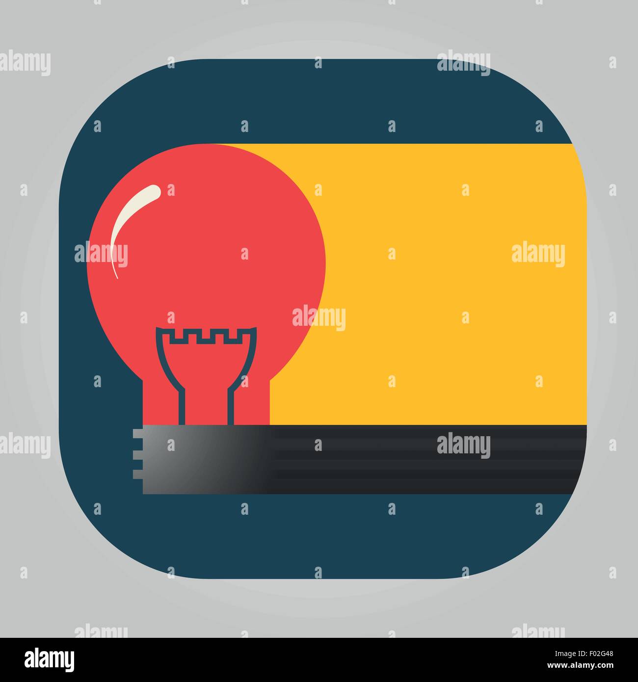 Icon glowing light bulb on a simple shield Stock Vector Image & Art - Alamy