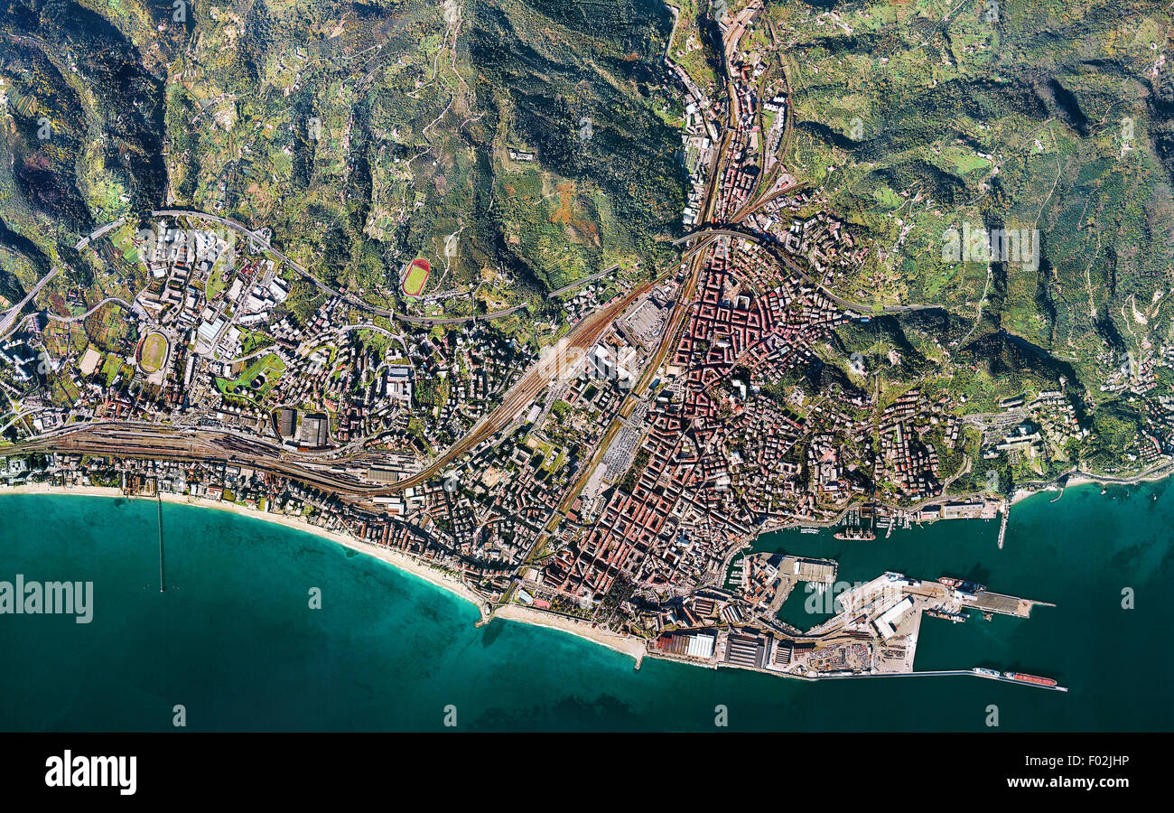Aerial view of Savona - Liguria Region, Italy Stock Photo