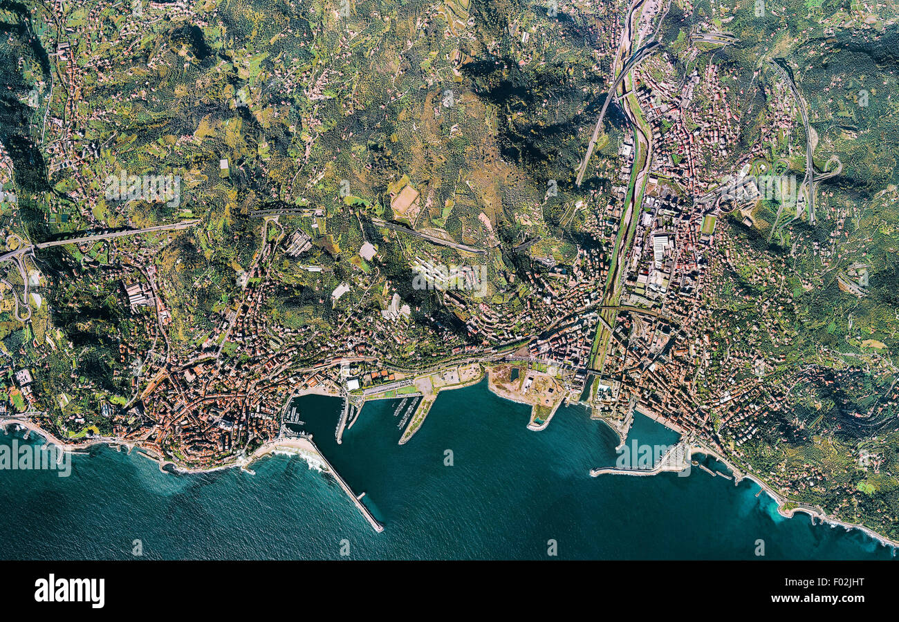 Aerial view of Imperia - Liguria Region, Italy Stock Photo