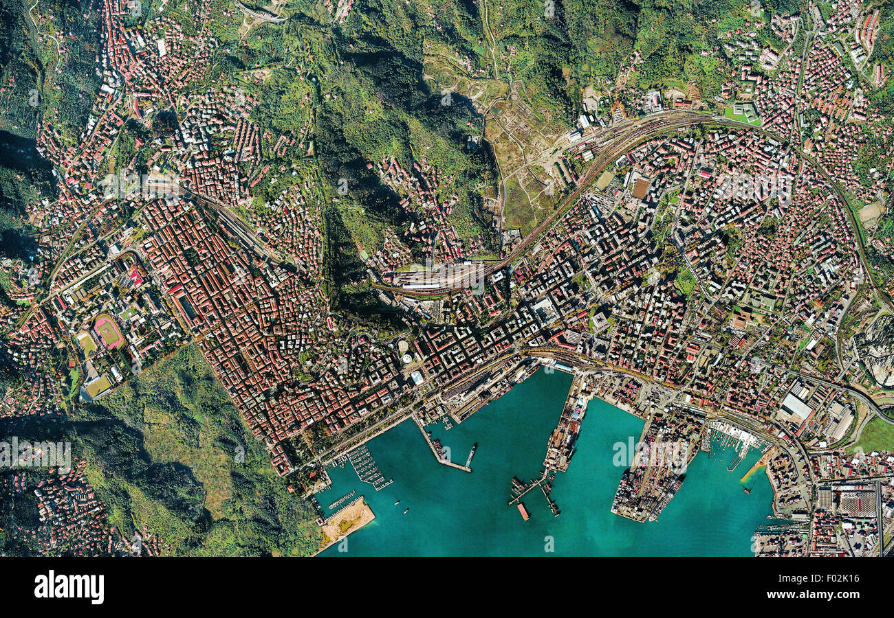 Aerial view of La Spezia - Liguria Region, Italy Stock Photo