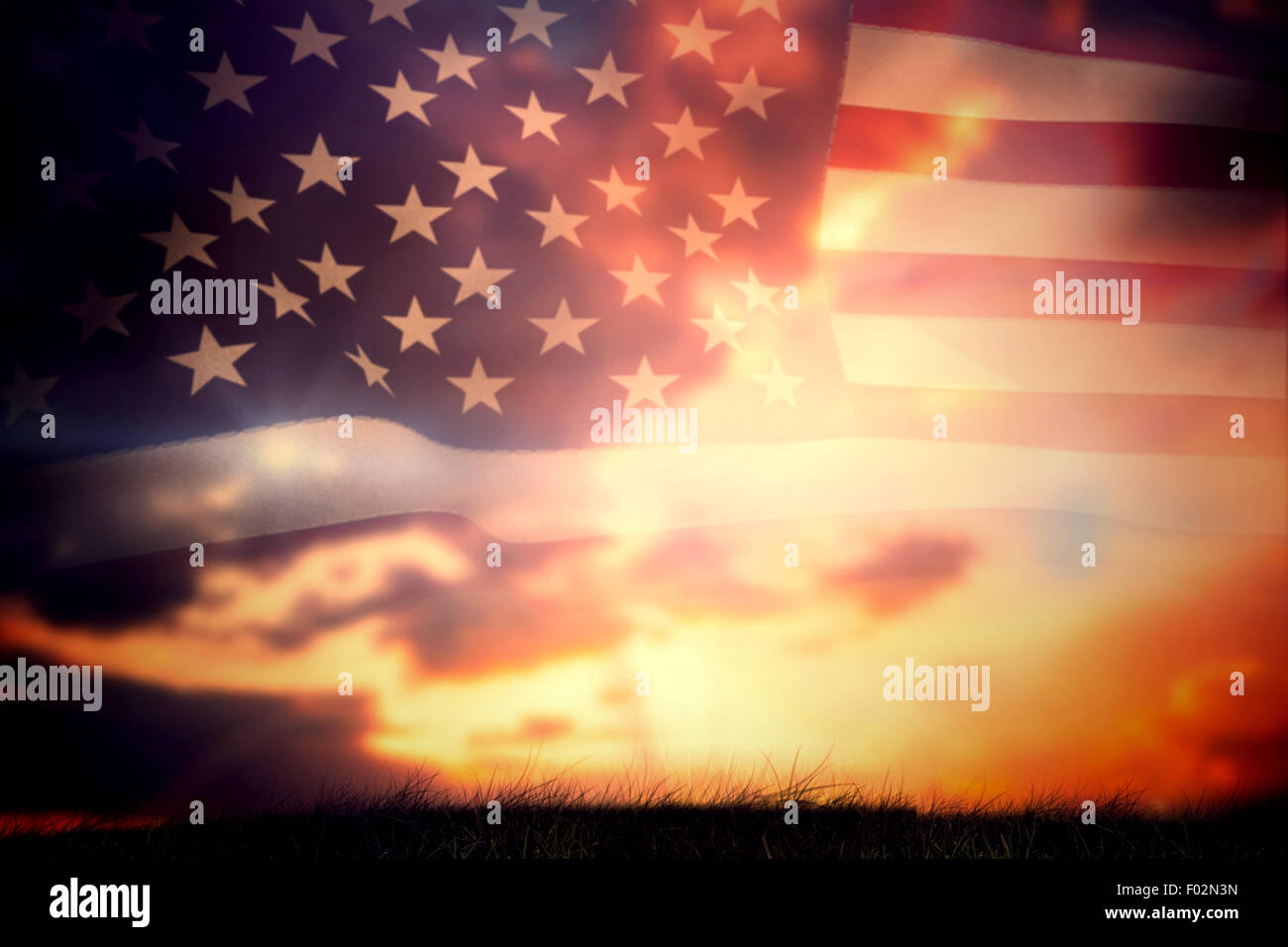 Composite image of united states of america flag Stock Photo