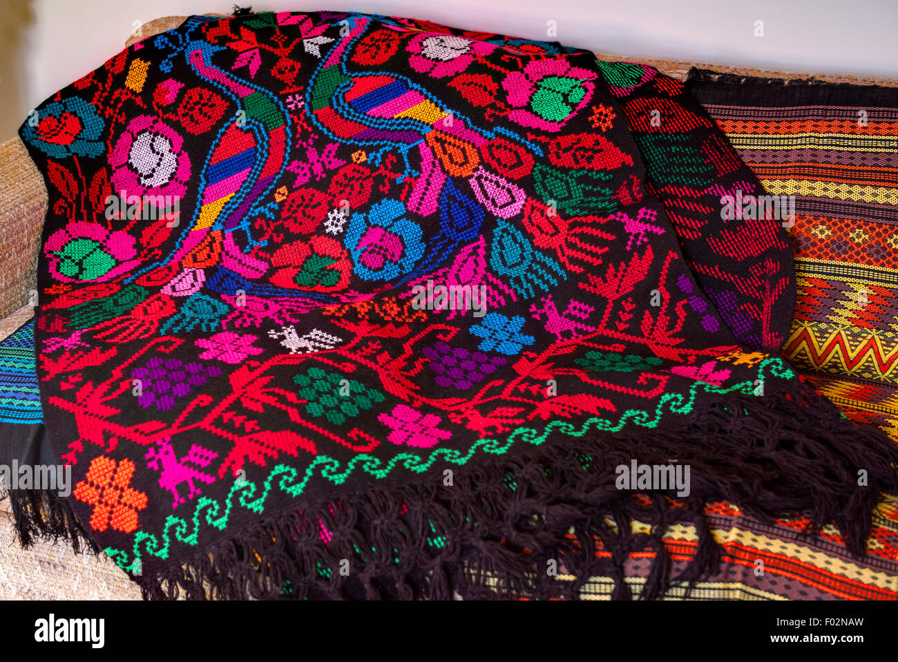 Guatemalan Mayan Embroidery Stock Photo Alamy