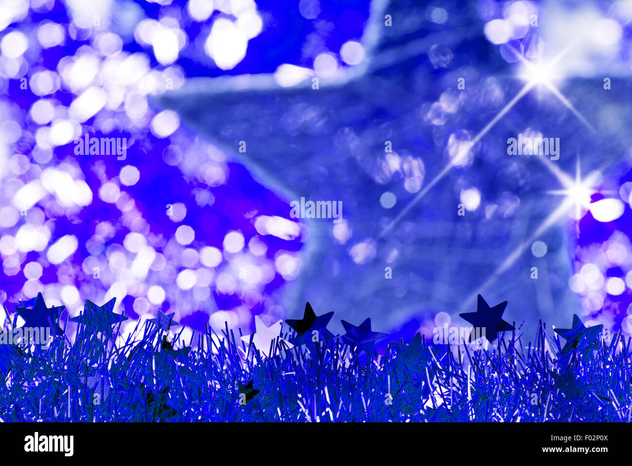 blue christmas background with star and glitter Stock Photo - Alamy