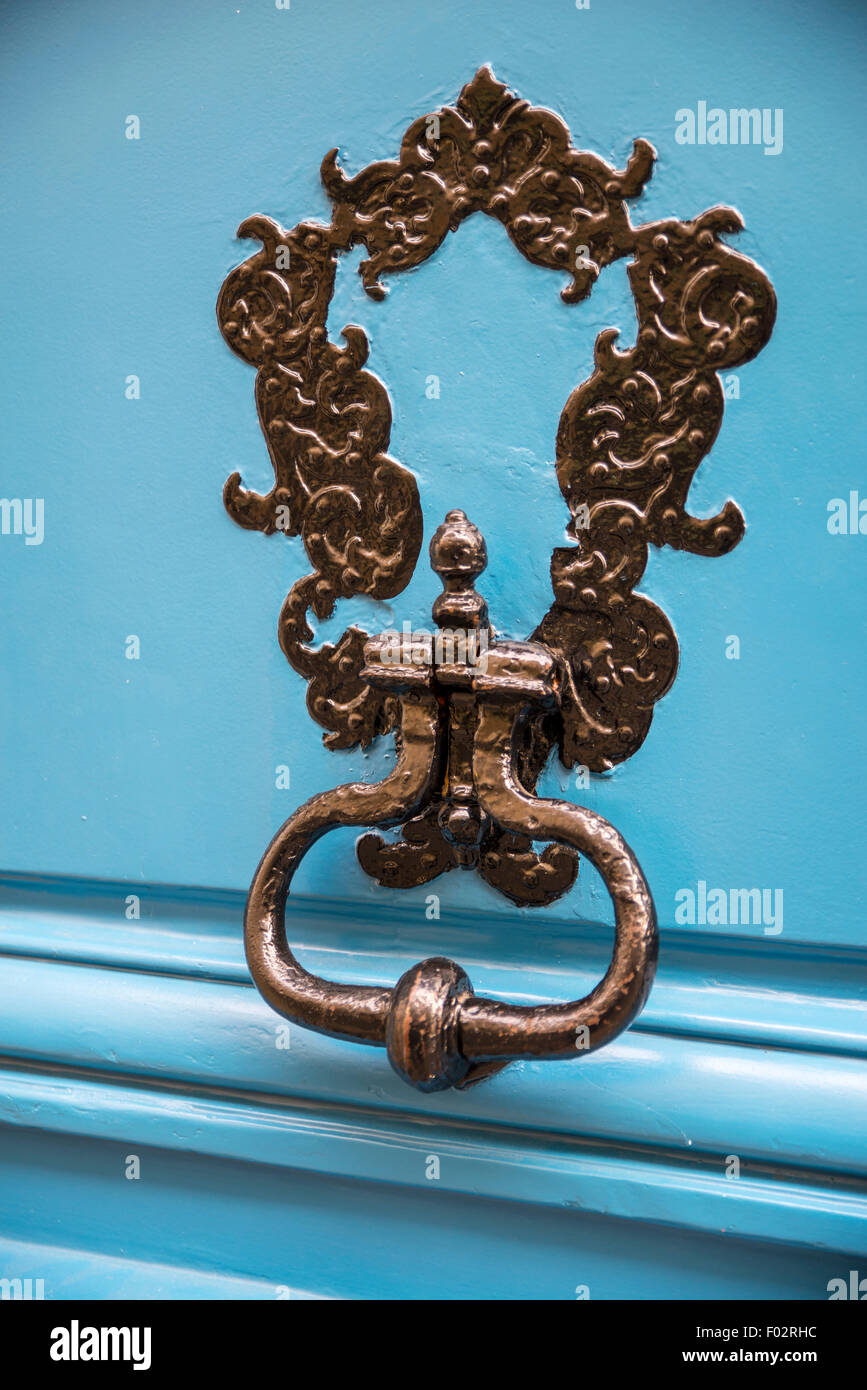 Ornate door handle, Paris, France Stock Photo Alamy