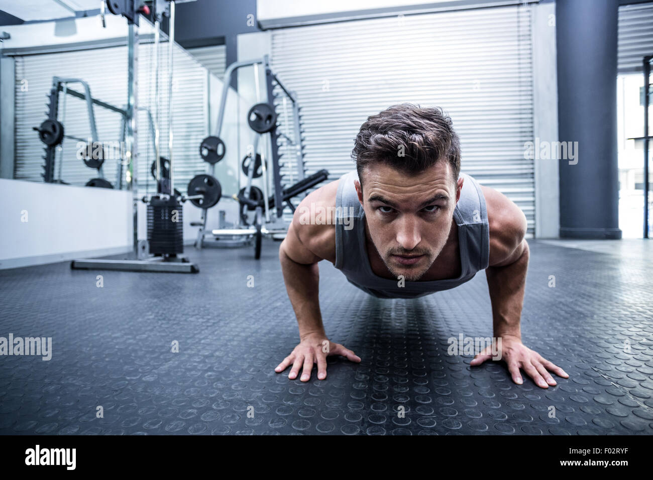 Muscular Man On A Plank Position Stock Photo By, 43% OFF