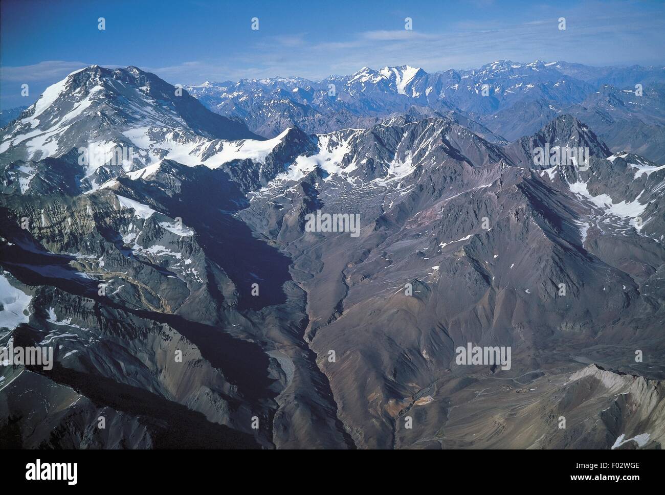 Argentina - Mendoza Province - Andes  -  Aconcagua mountain (mt. 6959) Stock Photo