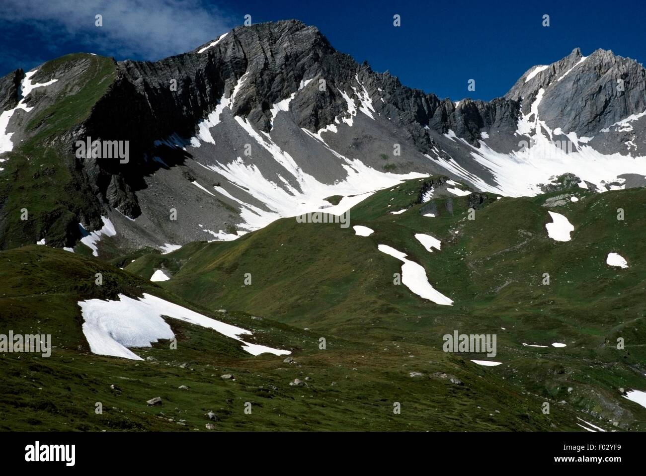 Little St Bernard Pass, Valle d'Aosta, Italy. Stock Photo