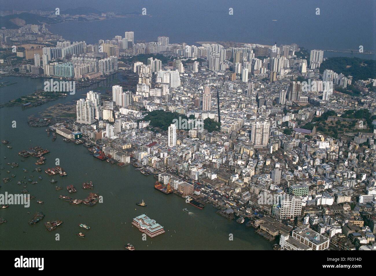 Aerial view of the city of Macau, China Stock Photo Alamy