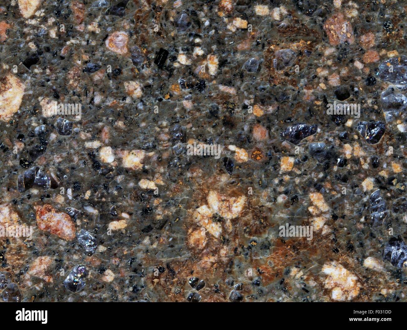 Red porphyry, igneous rock, from Egypt. Stock Photo