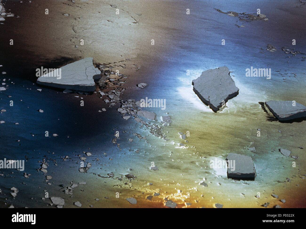 Slush or sludge stage in sea ice formation - Antarctica Stock Photo