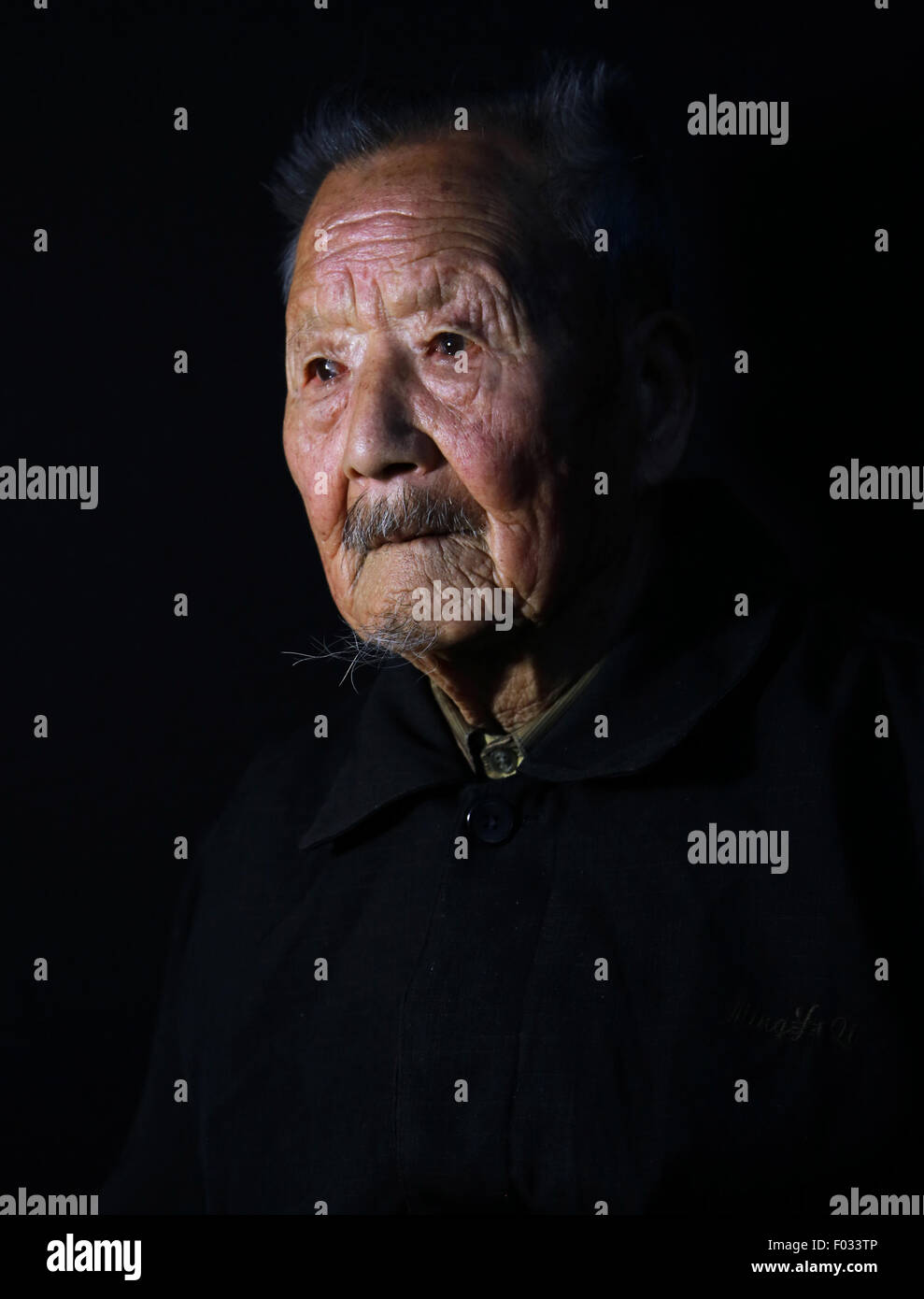 Chn. 28th Mar, 2015. CHINA - March 28 2015: (EDITORIAL USE ONLY. CHINA OUT)(MINIMUM PRICE: 100 USD) Song Maotian: Male, born in 1917, now lives in Huangye Hebei.Song studied martial art when he was young, and became Zhang Zhijiang, the Army General's close guard, attending Taierzhuang Battle and Kunlunguan Battle.Song passed the exams for 16th term 6th school Huangpu Military Academy. He was staff officer of 94th Corp, vice Battalion commander of Delivery Battalion 43th Division and Company commander for 3rd Company. It's been 70 years since the Second World War ended and Japan surrender Stock Photo