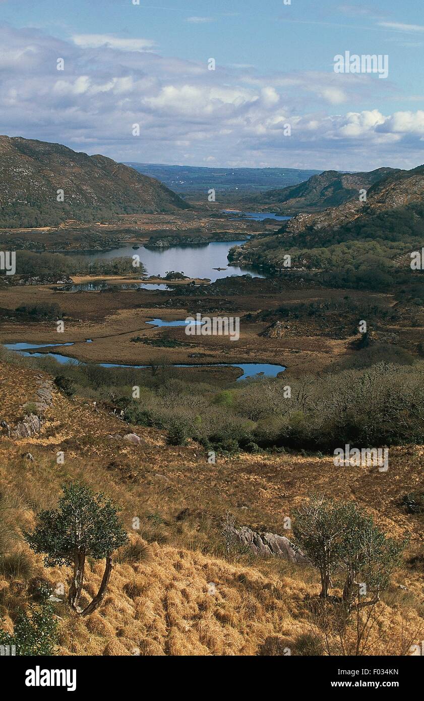 Ladies view, scenic point along the Ring of Kerry, Killarney National ...