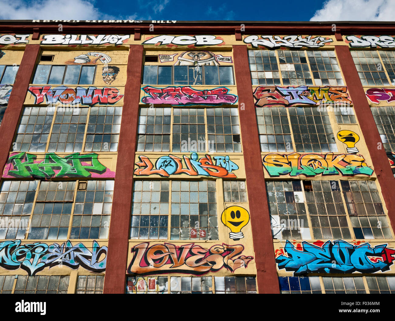 5 Pointz, Long Island City, Queens, New York, famous as the Graffiti Museum. Stock Photo
