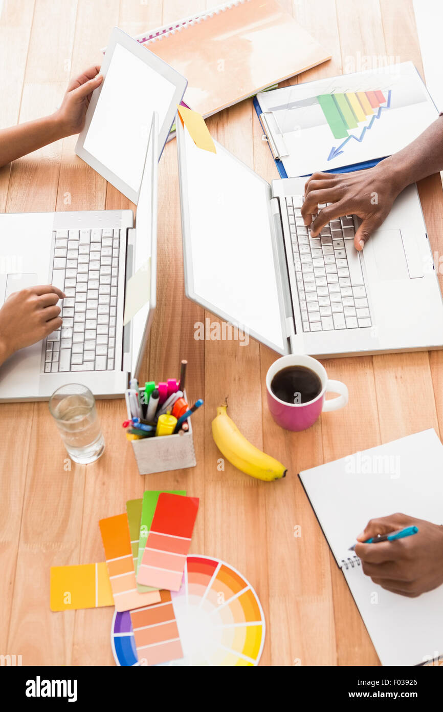 Group people working laptops hi-res stock photography and images - Alamy