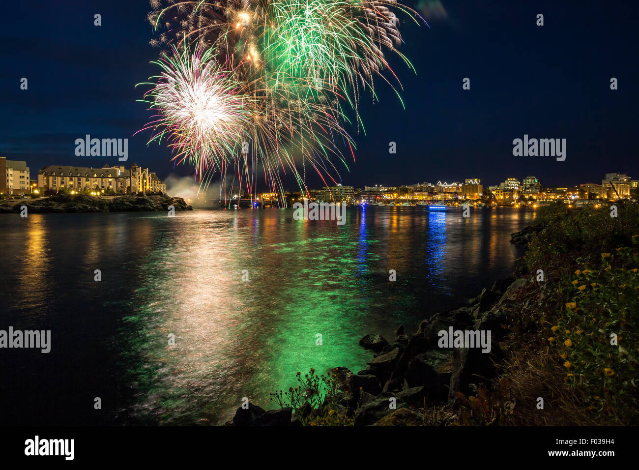 Annual Symphony Splash fireworks over Inner HarborVictoria, British