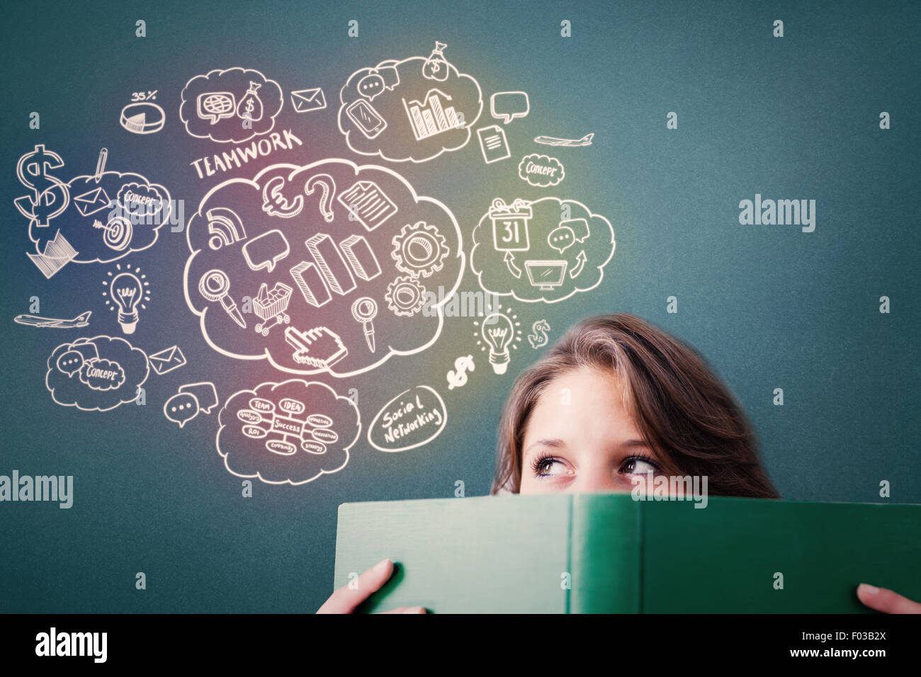 Composite image of student holding book Stock Photo - Alamy
