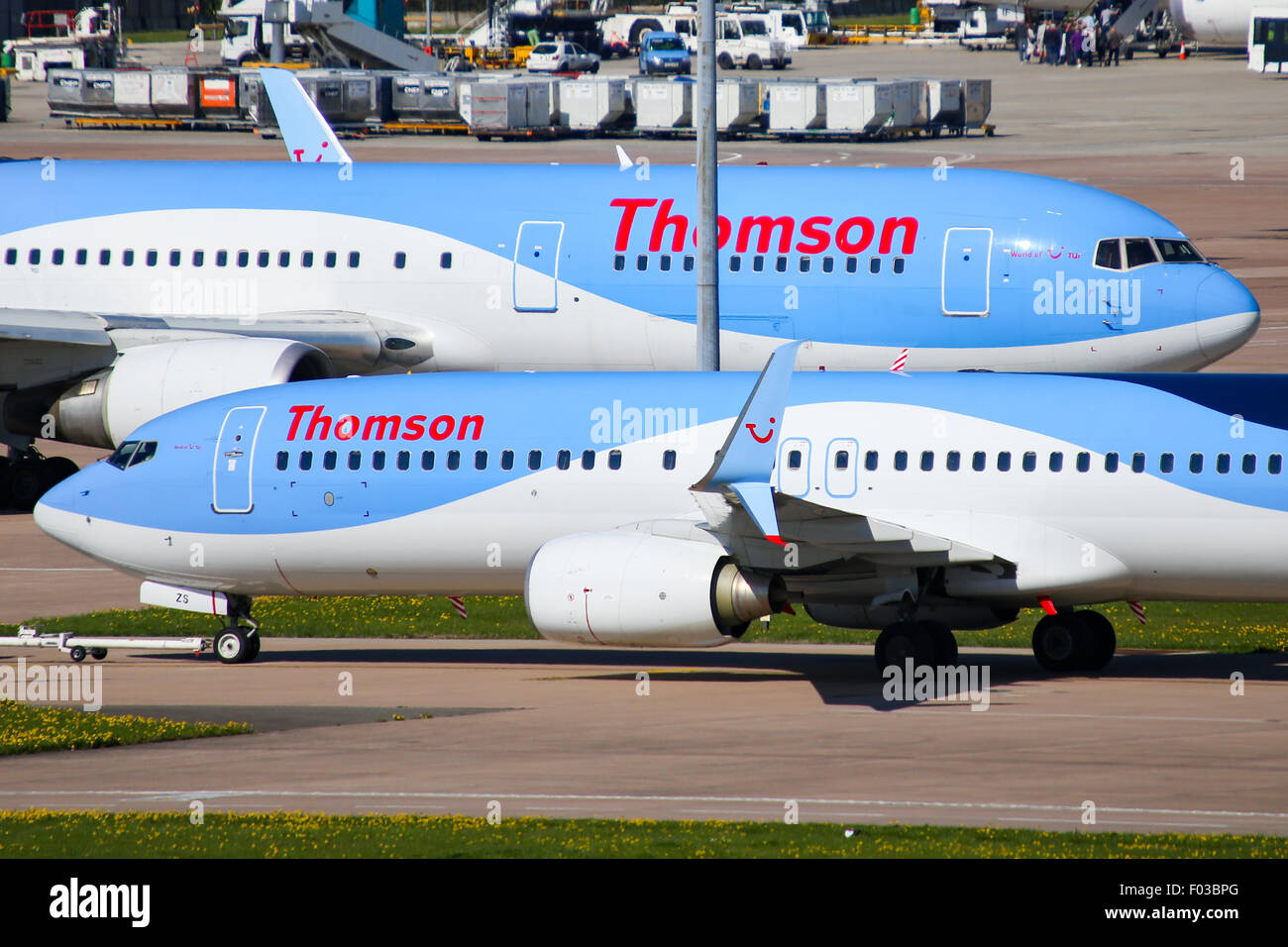 Thomson Airways Boeing 737-800 at Manchester airport. Stock Photo