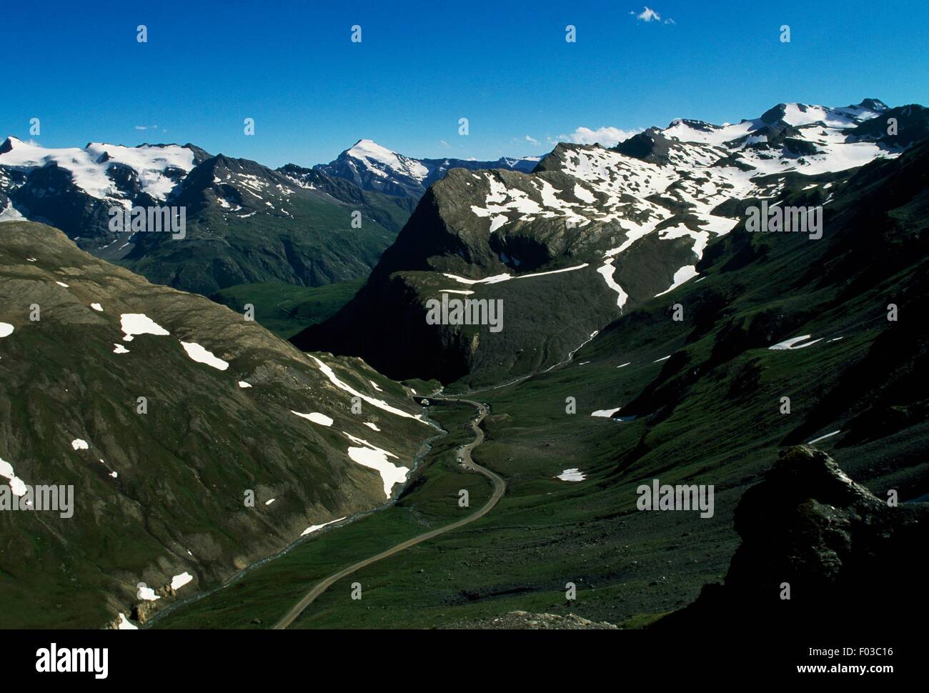 Col de l'Iseran (2764 meters), alpine pass, Vanoise National Park (Parc ...