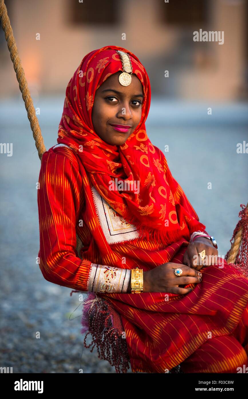 Portrait of an Omani girl Stock Photo