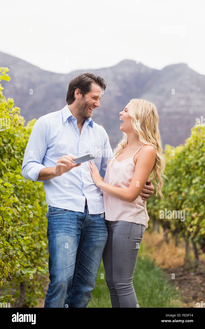 Young happy couple laughing Stock Photo