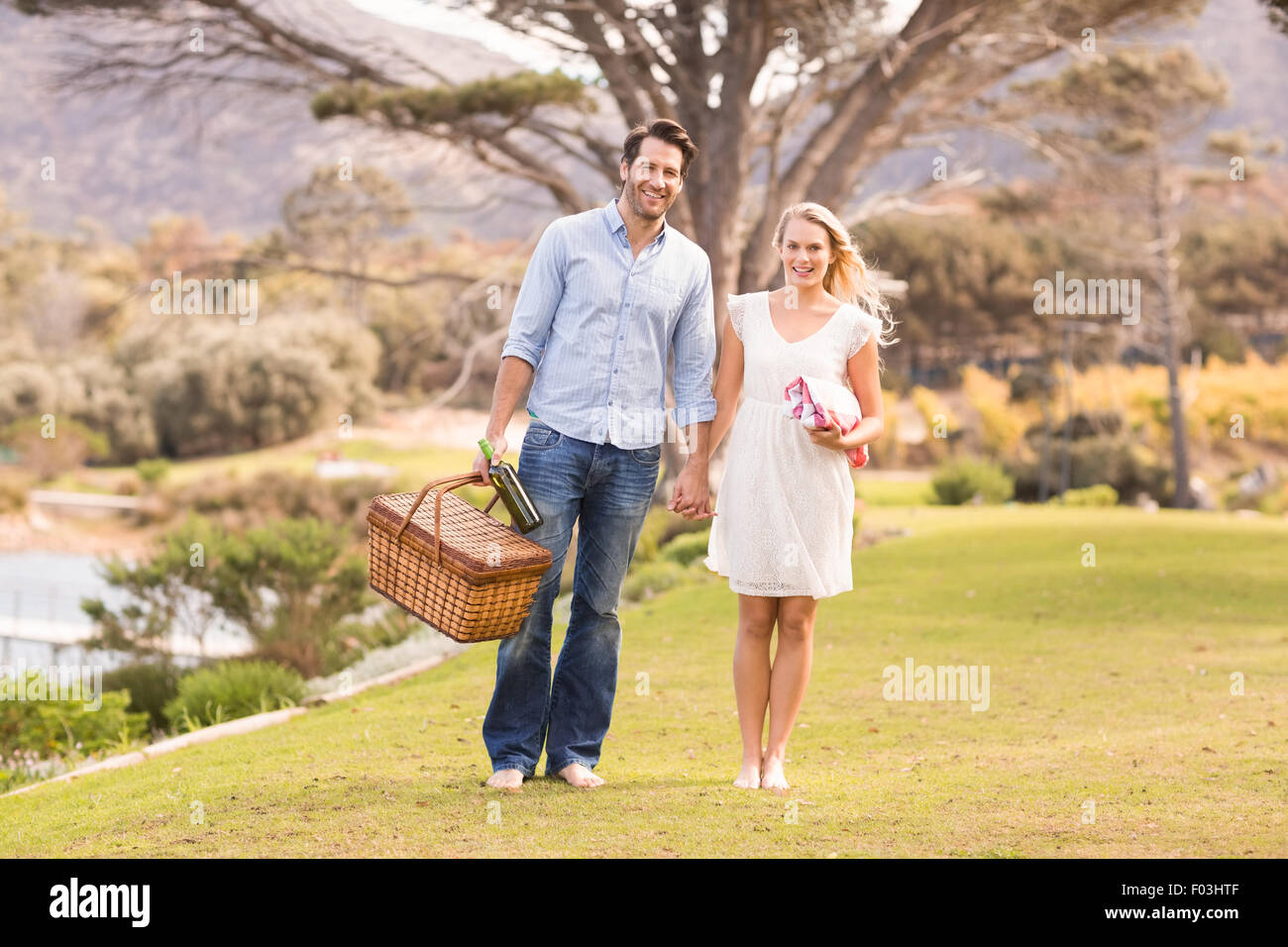 Calm man walking in park hi-res stock photography and images - Alamy