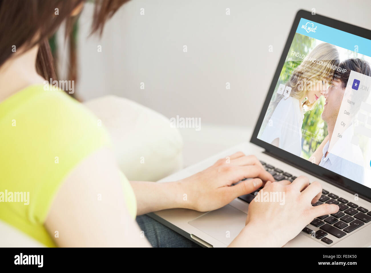 Composite image of dating website Stock Photo